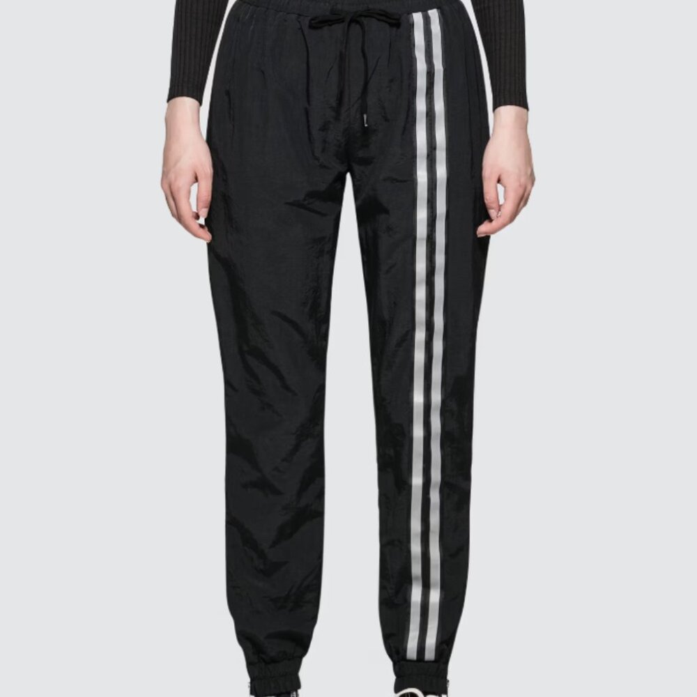 DANIELLE GUIZIO Nylon Reflective Stripe Track Pant